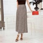 Band-waist Patterned Long Skirt
