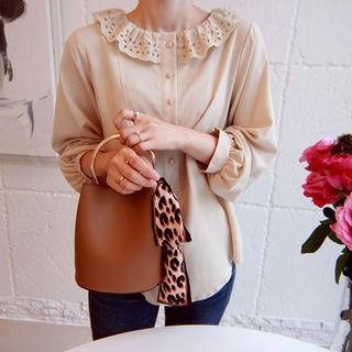 Eyelet-lace Collar Blouse