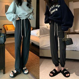 High Waist Plain Sweatpants (various Designs)