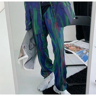 High-waist Gradient Wide-leg Pants