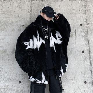Print Fleece Zip Jacket