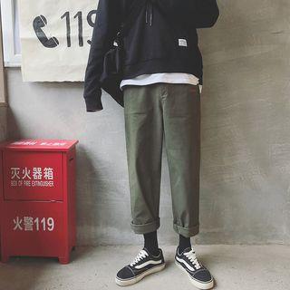 Letter Straight Wide Leg Pants
