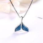 S925 Sterling Silver Mermaid Tail Pendant Necklace As Shown In Figure - One Size