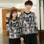 Couple Matching Print Neoprene Sweatshirt