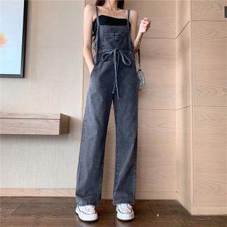 Camisole Top / Straight Leg Denim Dungarees