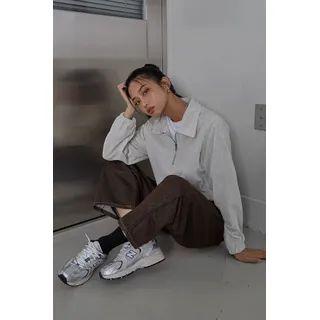 Velour Anorak Sweatshirt