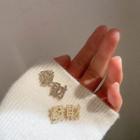 Chinese Characters Alloy Asymmetrical Earring