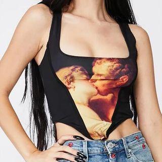 Print Asymmetric Camisole Top