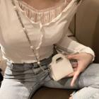 Cross Body Bag With Pearl Chain