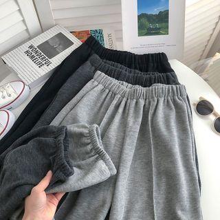 High-waist Harem Gathered Cuff Pants