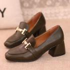 Buckled Low Heeled Loafers