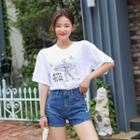 Surfer Print M Lange T-shirt