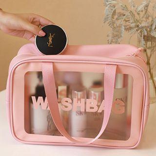 Lettering Transparent Makeup Bag