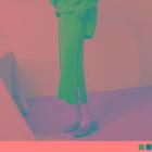 Slit-side Knit A-line Skirt