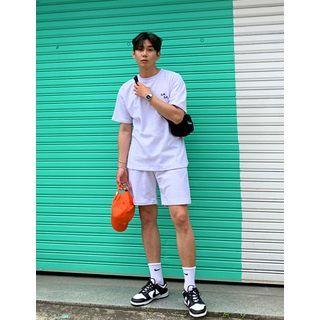 La Letter T-shirt & Shorts Set