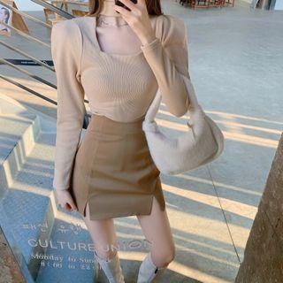 Knit Top / A-line Skirt