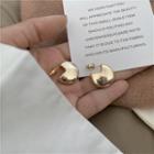 925 Sterling Silver Disc Earring Stud Earring - 1 Pair - S925 Silver Stud - Gold - One Size