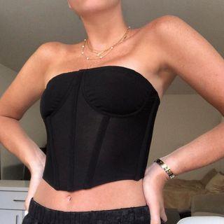 Plain Skinny Buckled-accent Crop Tank Top