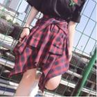 Plaid Hanky A-line Skirt