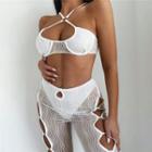 Set: O-ring Bralette + Cutout Mesh Pants