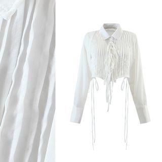 Bow Detail Crop Shirt