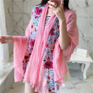 Floral Embroidered Light Scarf