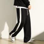 Two-tone Drawstring Straight Leg Pants