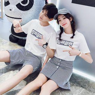Couple Matching Pattern T-shirt/ Shorts / Skirt