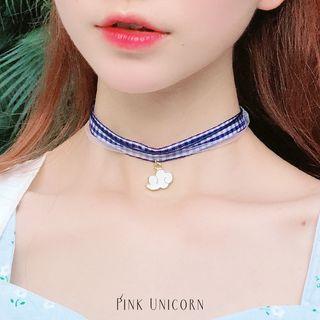 Alloy Cloud Plaid Choker Cloud - Blue - One Size