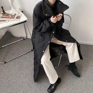 Stand-collar Padding Long Jacket