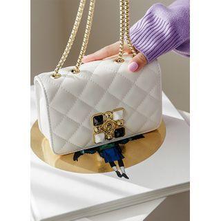 Chain-strap Buckle-detail Flap Bag