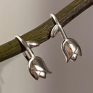 Tulip Alloy Earring 1 Piece - Silver - One Size