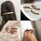 Brushed Metal Bar Hair Clip 1 Pc - Gold - One Size