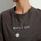 Smiley Chain Necklace Steel Silver - One Size