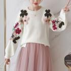 Flower-accent Sweater