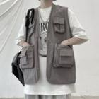 Plain Pocket Cargo Vest