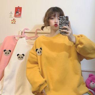 Panda Embroidered Pullover