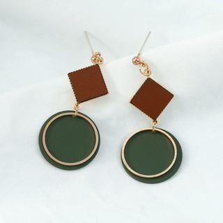 Alloy & Acrylic Geometric Dangle Earring