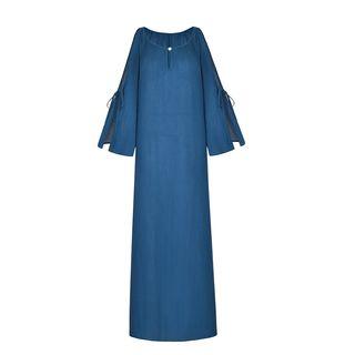 Long-sleeve Cold Shoulder Maxi Dress