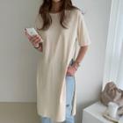 Slit-side Longline T-shirt
