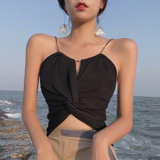 Cropped Wrap Camisole Top