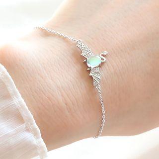 Rhinestone Bat Bracelet