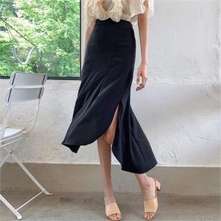 Round-hem Chiffon Skirt