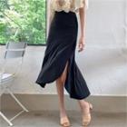 Round-hem Chiffon Skirt