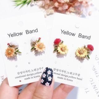 Alloy Rhinestone Daisy Earring