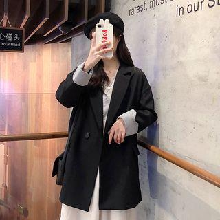 Striped Cuff Blazer Black - One Size