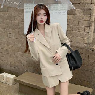 Asymmetrical Plain Blazer