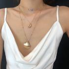 Alloy Shell Evil Eye Pendant Layered Choker Necklace 2424 - Gold - One Size