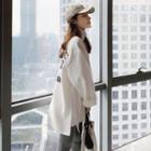 Turtleneck Lettering Pullover / Mock Two-piece Inset Shorts Leggings