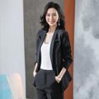 Belted Double-breasted Blazer / Dress Pants / Set